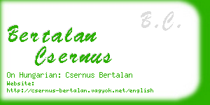 bertalan csernus business card